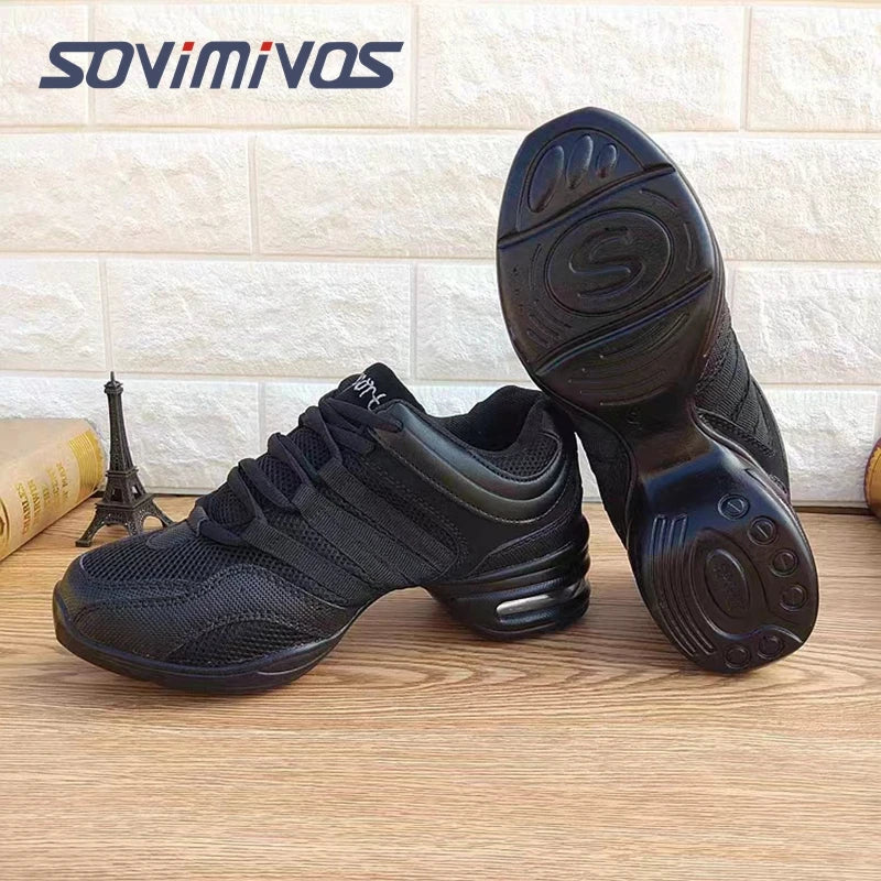 Women's Dance Shoes Soft Outsole Woman Breath Jazz Hip Hop Shoes Sports Sneakers Ladies Girl's Modern Jazz Dancing Shoes for Men
